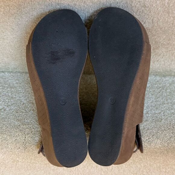 Pierre Dumas Chantal Sandals Wedges Platforms Brown‎ Women’s Size 10 - Picture 8 of 9